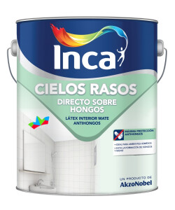 INCA CIELOS RASOS DIRECTO SOBRE HONGOS - 4 LTS. INCA CIELOS RASOS DIRECTO SOBRE HONGOS - 4 LTS.