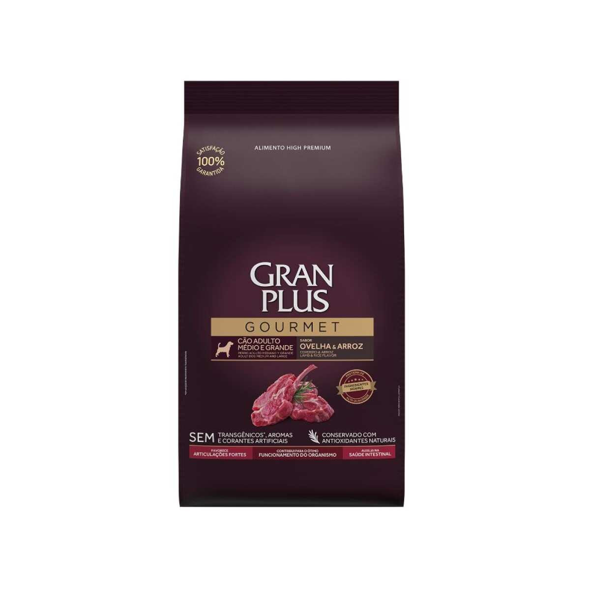 Gran Plus Gourmet Adulto Med/Gde Cordero 15 Kg 