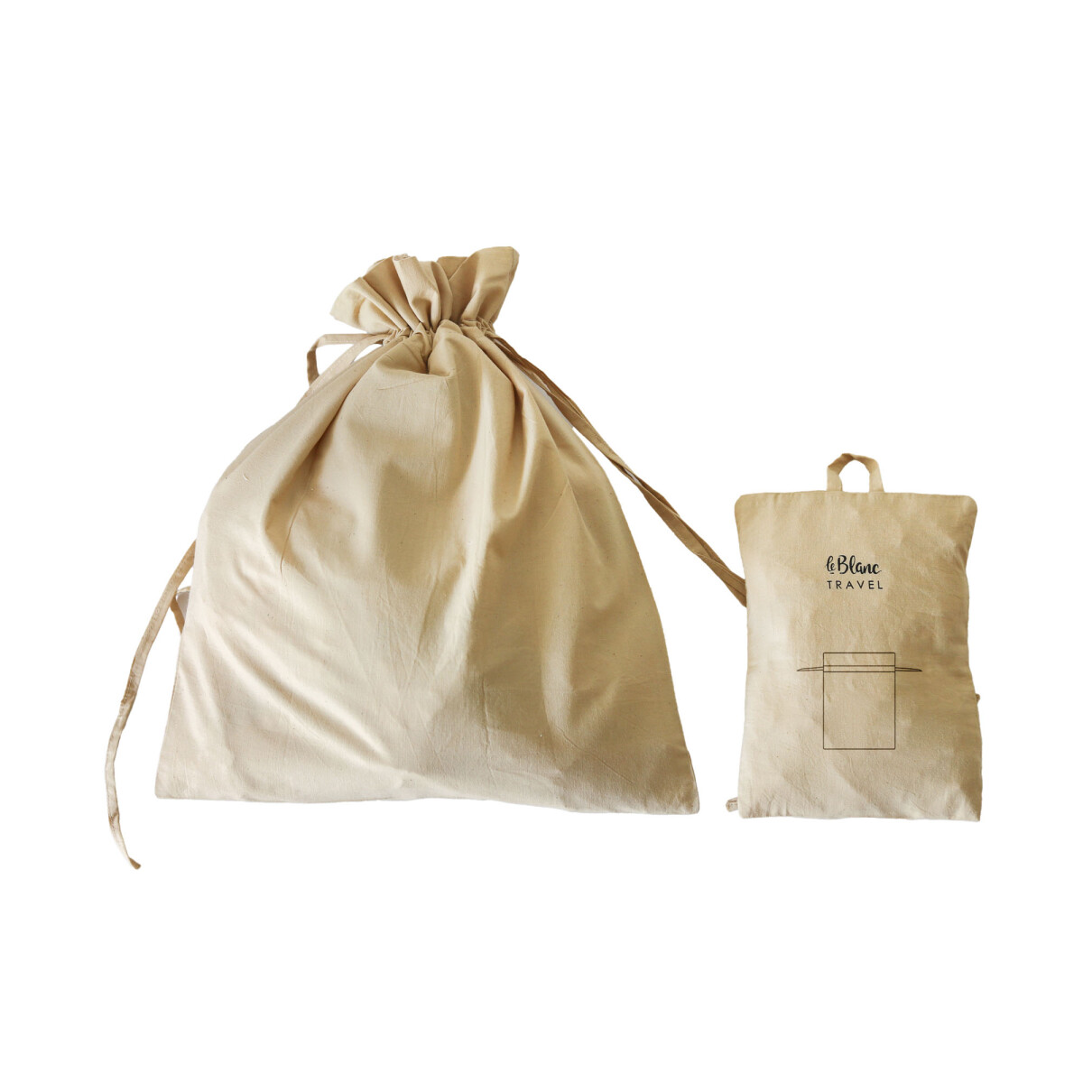 ORGANIZADOR DE VIAJE - ALGODON NATURAL-BEIGE PLEGABLE 