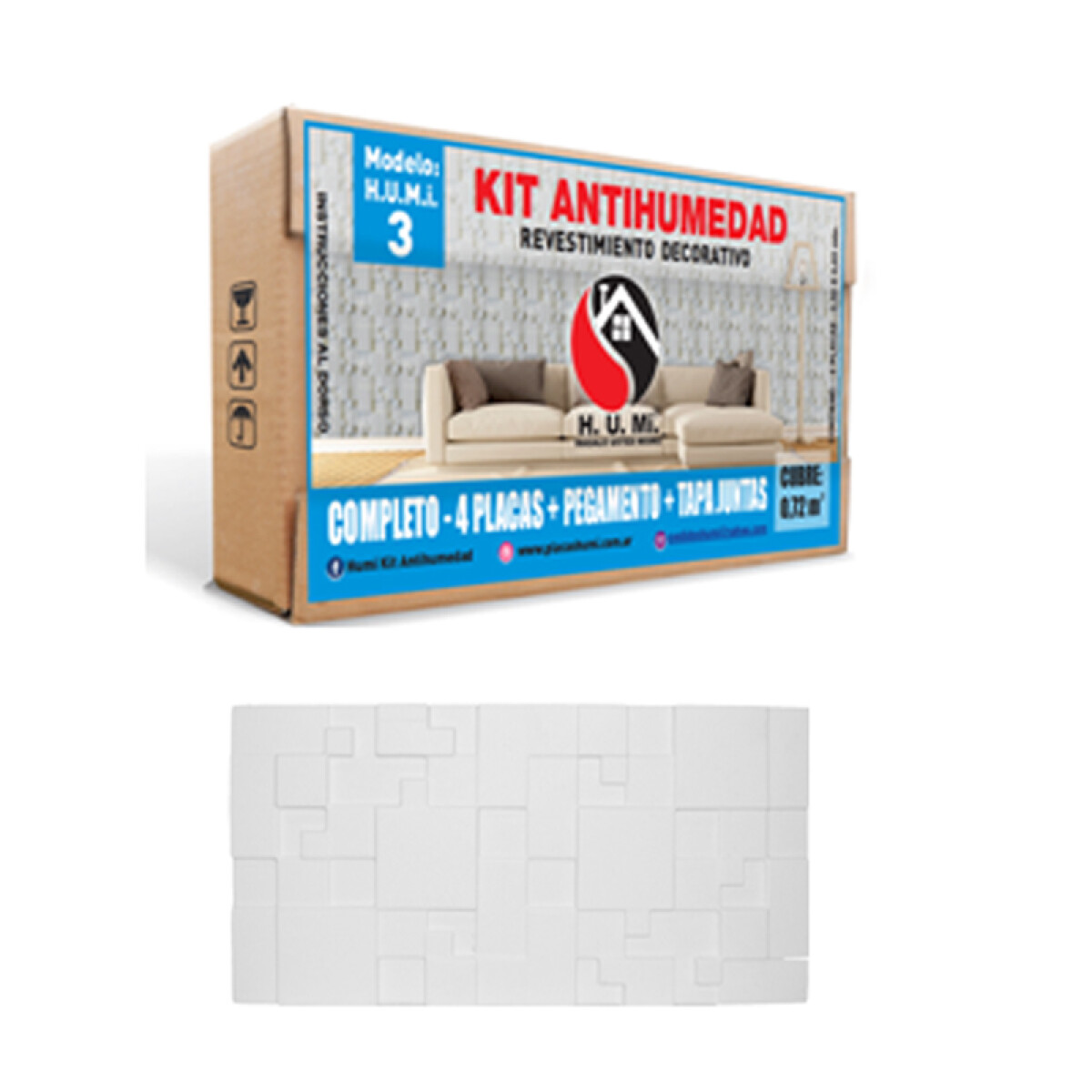 PLACA ANTIHUMEDAD KIT 0.72MT2 (4 UNID 30X60) HUMI3 - N/a 