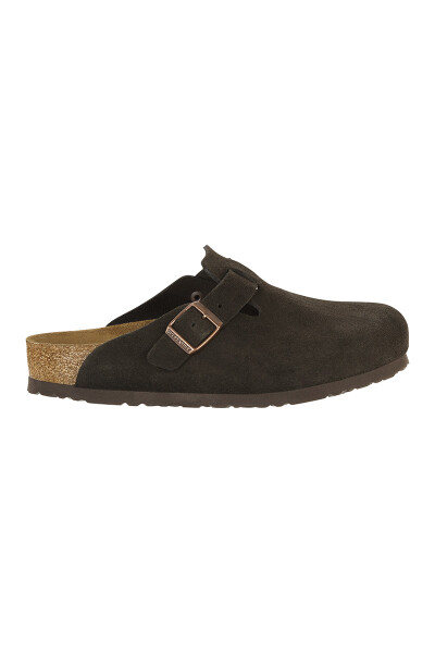 Zueco Boston Soft Footbed Suede Leather - Estrecho Mocha