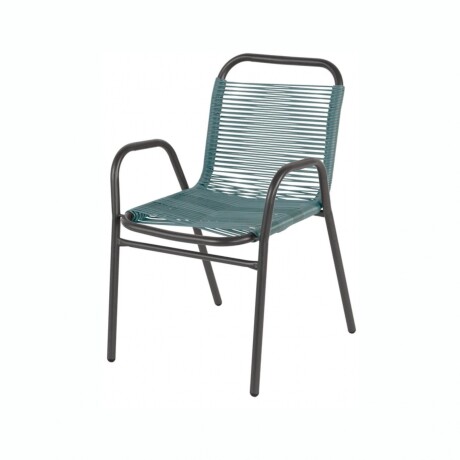 SILLA RATTAN SC-018R Silla De Jardín RUSTICO SC-018R Símil Rattan Estructura De Acero - Verde
