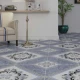Ceramica Azul Geometrico Brillo Liso 45X45Cm Piso GAMAS DE AZUL