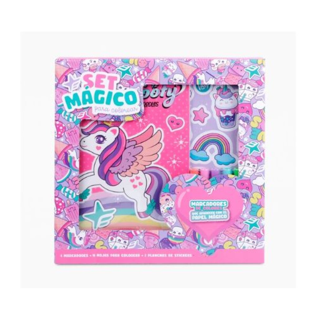 Set Magico Para Colorear Footy Diseño Unicornio 