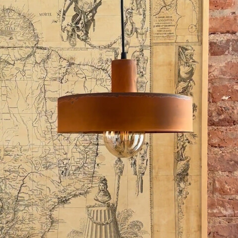 Lámpara colgante metálico óxido 1xE27 Ø300mm JU0374