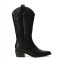 Bota de Mujer Miss Carol EDNA tejana con diseño en la caña Negro