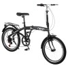 Bicicleta Plegable Rodado 20 Shimano Parrilla Negro