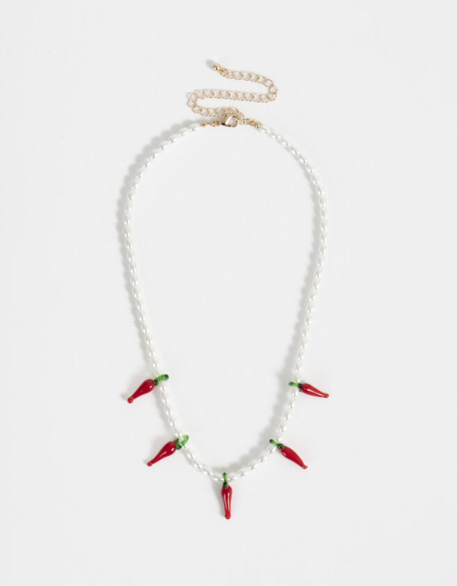 Collares Cortos Con perlas Collar Corto Perlas Multidijes - Dorado