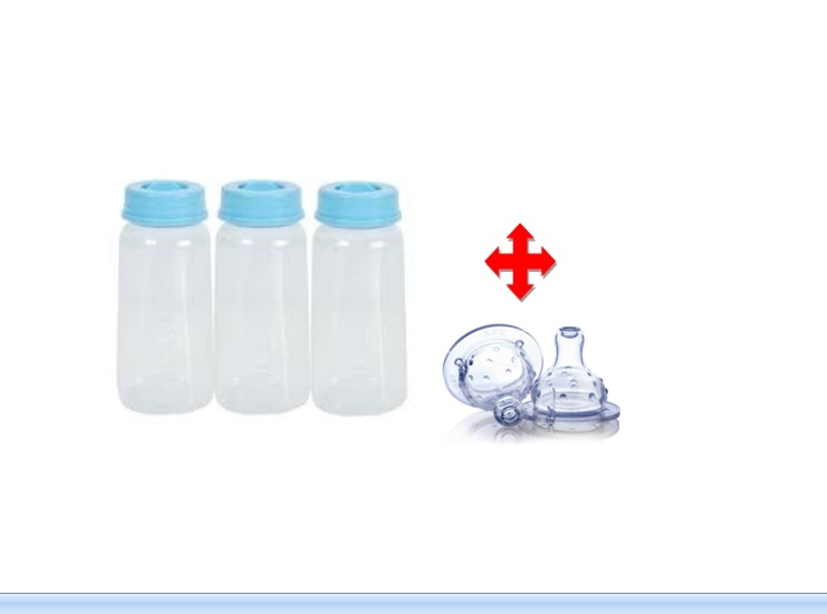 Pack x3 Recolectores con tetina RN (150ml) 