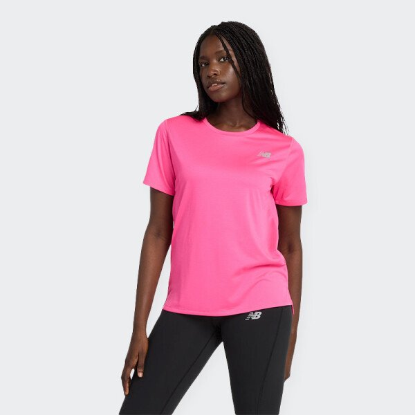 Remera New Balance Short Sleeve Rosa