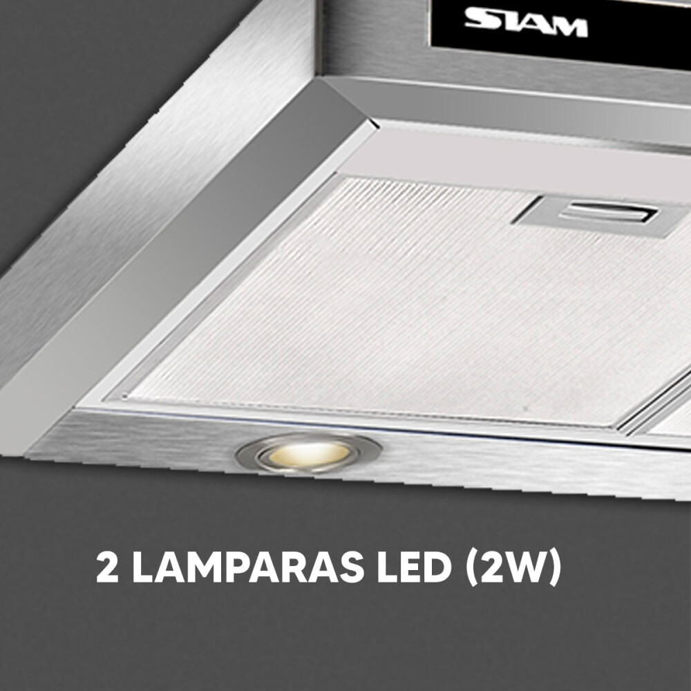 Extractor De Cocina Siam Plana De Pared Si-cp-600ev Ac Acero inoxidable