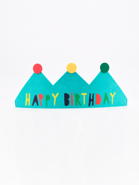VINCHA HAPPY BIRTHDAY FIELTRO VERDE