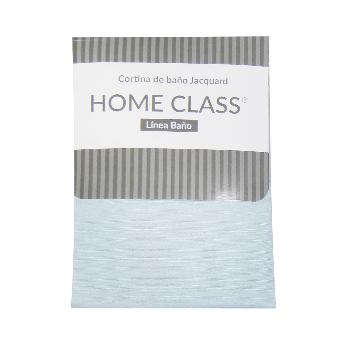 Cortina de Baño Home Class Jacquard Lisa 180 x 180 Cm. - TURQUESA 