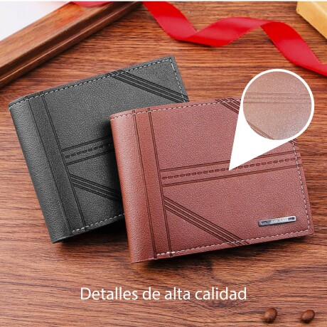 Billetera Hombre Ejecutiva Minimalista Delgada y Moderna Negro