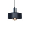 COLGANTE 1 LUZ ''BALCARCE'' CHAPA NEGRO//CROMO Ø20 E27 COLGANTE 1 LUZ ''BALCARCE'' CHAPA NEGRO//CROMO Ø20 E27