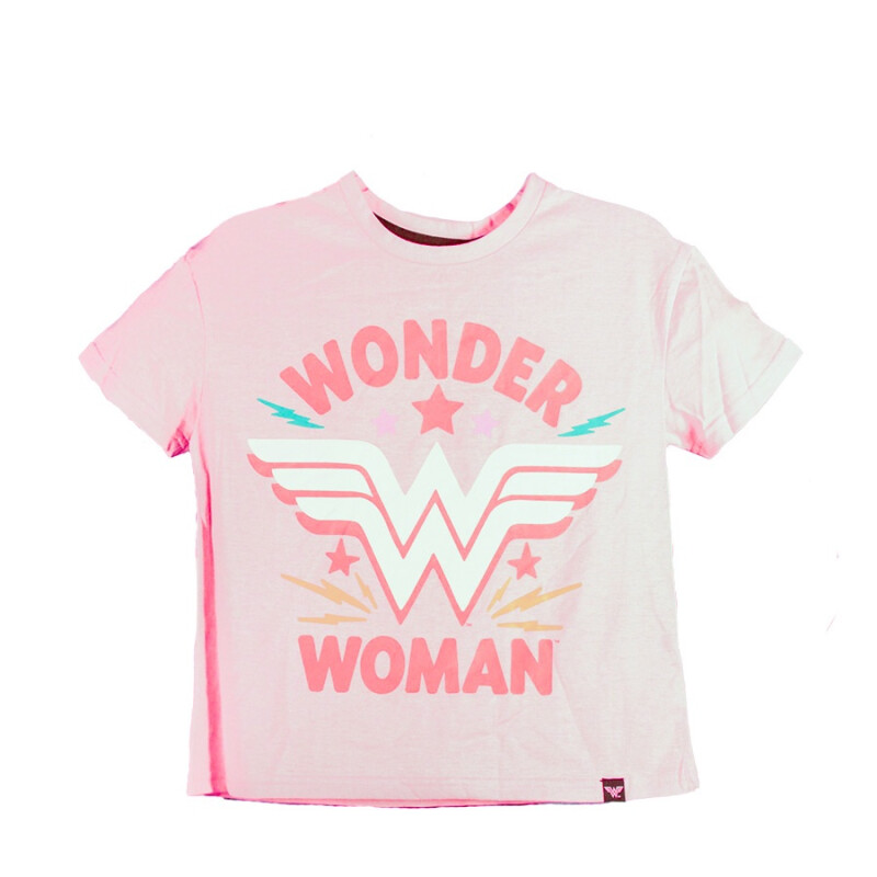 Remera DC Wonder Woman de Niños - WWIJSS24001 Rosado