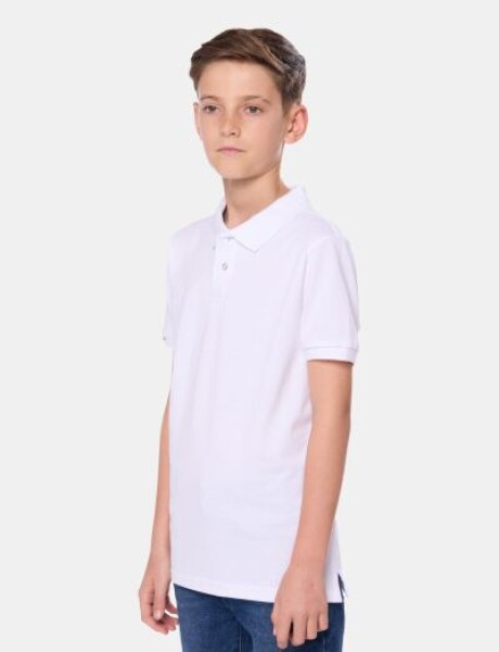 REMERA POLO DE ALGODÓN PIQUÉ Blanco