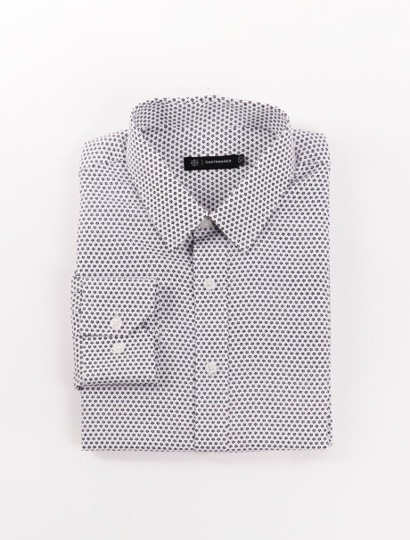 Camisa estampada blanco/negro