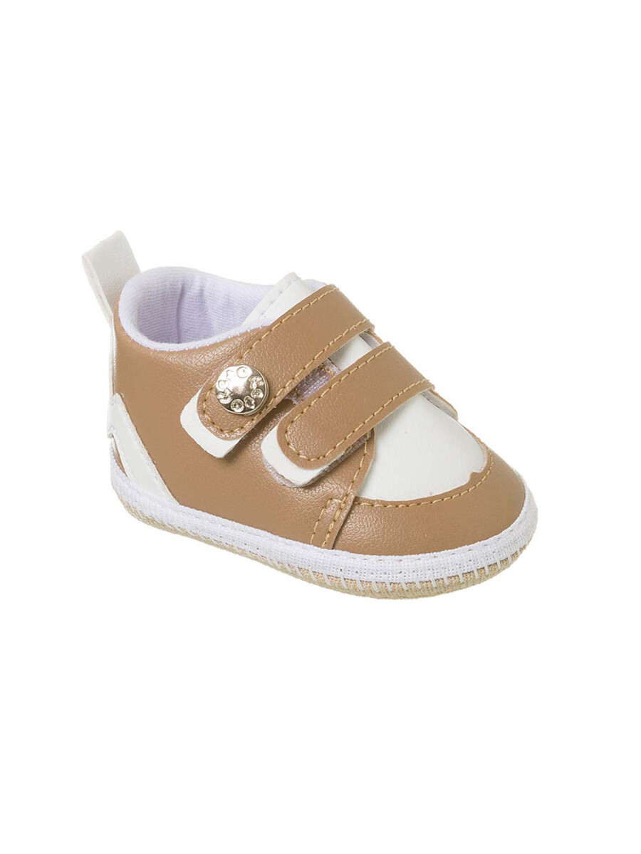 Tenis Con Dos Velcros Bebe - Beige Bebe 