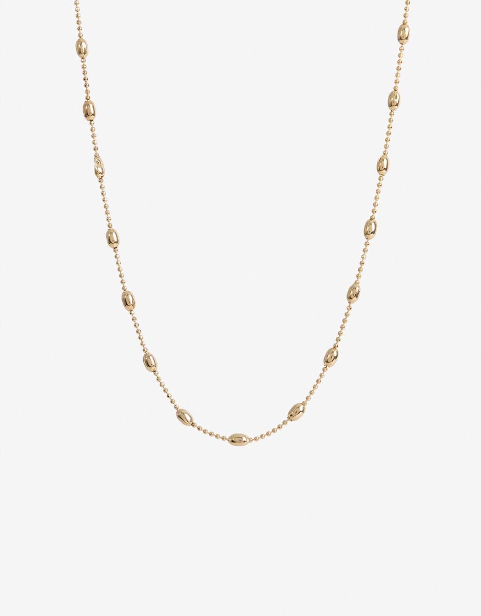 Collar Corto Bañado En Oro 