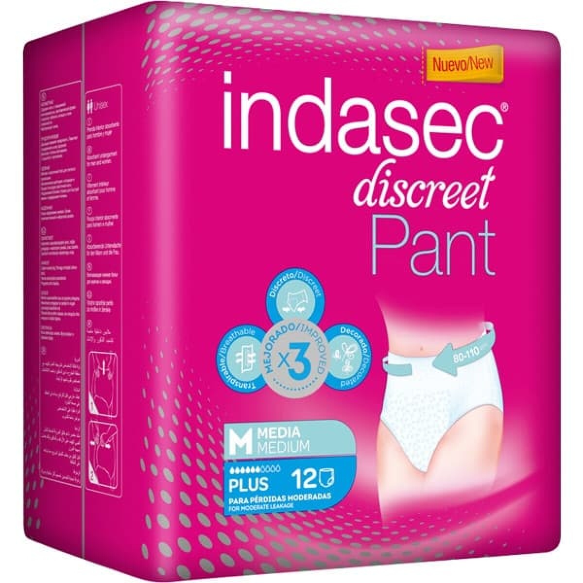 Pants Indasec Plus M 12 Unidades 