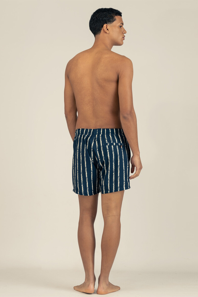 FLORAL STRIPE CLASSIC Blue