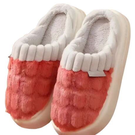 Pantufla de Felpa Super Abrigadas Antideslizante Unisex Salmón