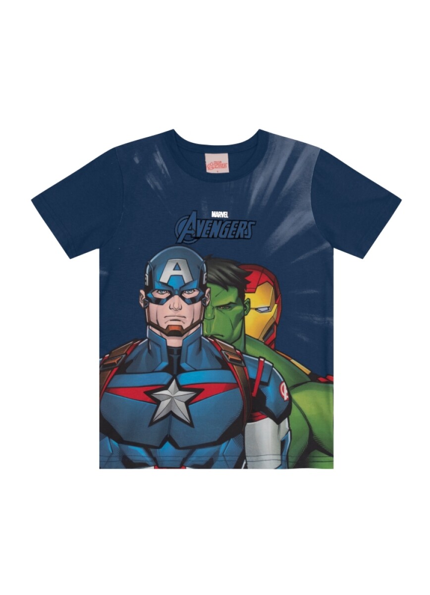 Remera Infantil. - Azul Marino. 