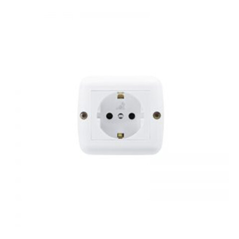 Caja exterior 2 módulos con 1 schuko blanco M47206