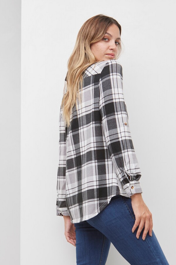 Camisola Soft Cuadros NEGRO/MULTI