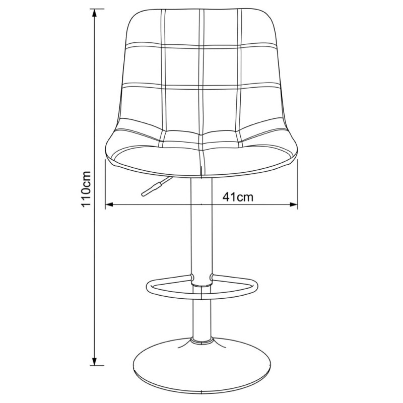 SILLA BAR AJUSTABLE NEGRO 41X110CM Unica