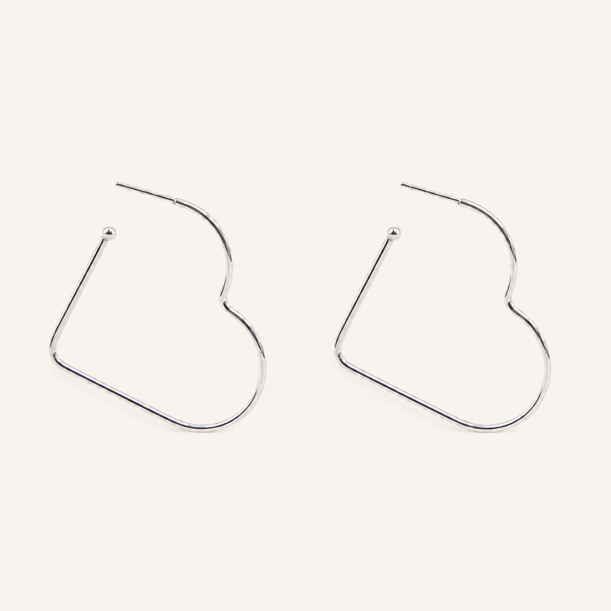 Aretes Corazón - Plata 925 