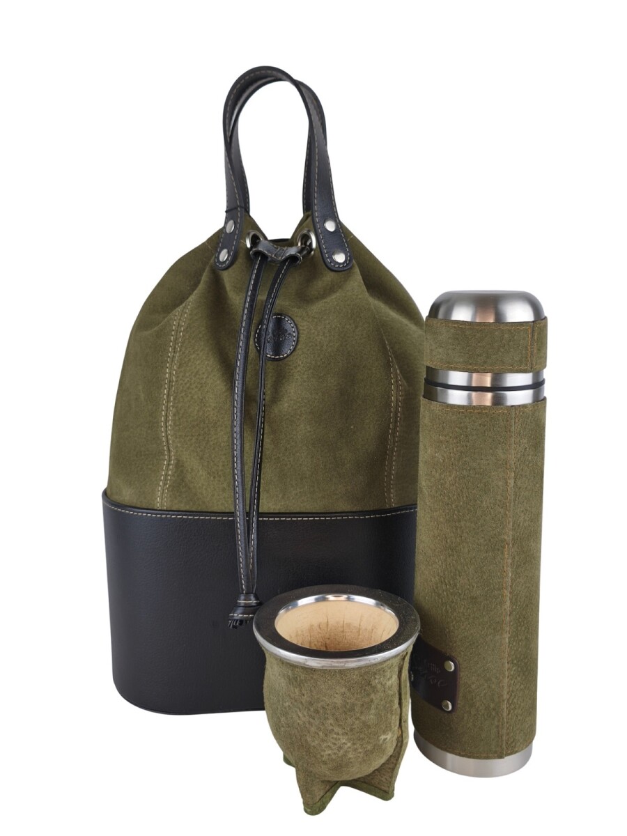 Set matero de lujo en cuero - Verde 