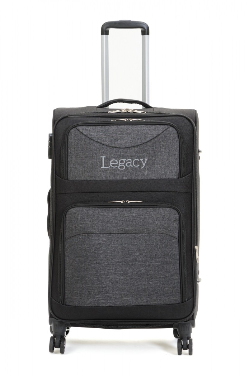 VALIJA DE TELA SEMI RIGIDA - Negro 