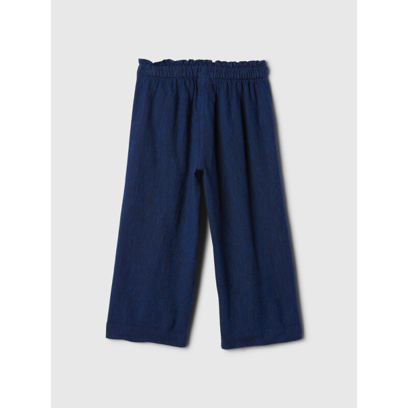 LINEN TIE WAIST PULL ON PANT DARK INDIGO