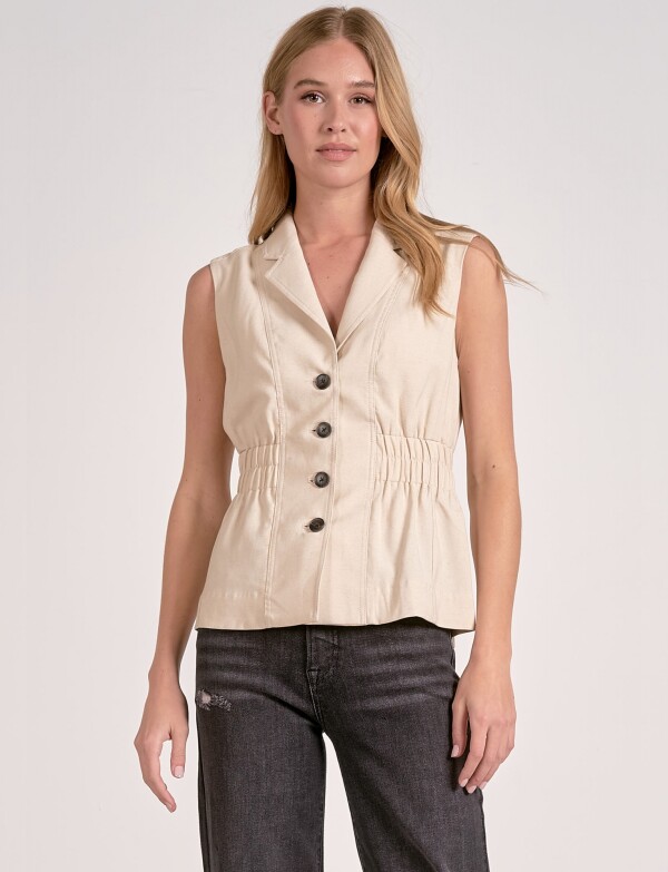 Chaleco Entallado BEIGE CLARO