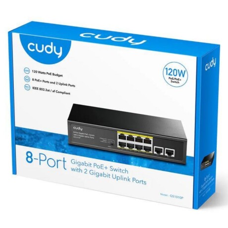 Switch 8P Poe Cudy Gigabit con 2 Puertos Uplink 001