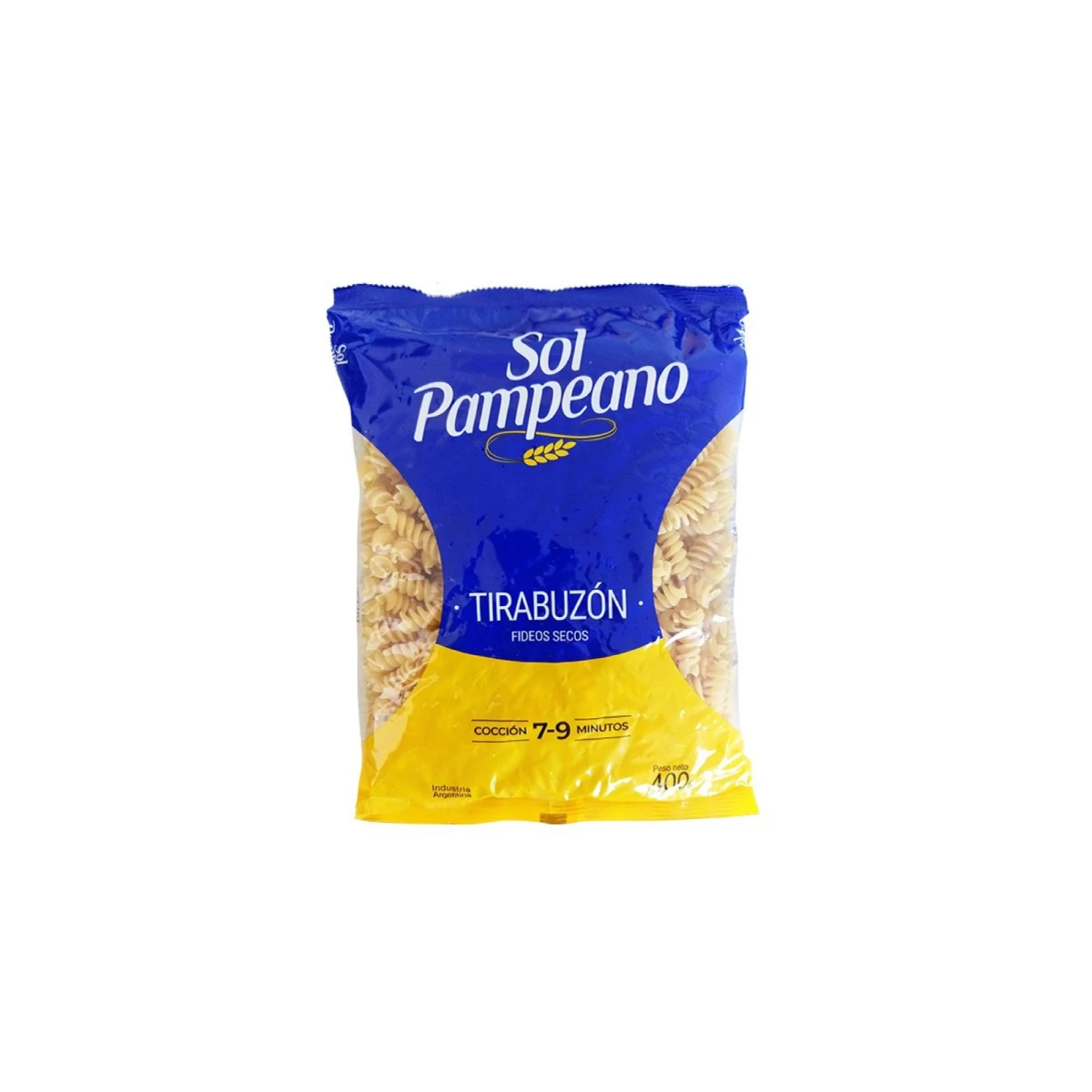 FIDEOS SOL PAMPEANO 400GRS TIRABUZON 
