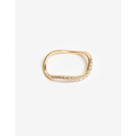 Anillo De Cubic Zirconia Dorado