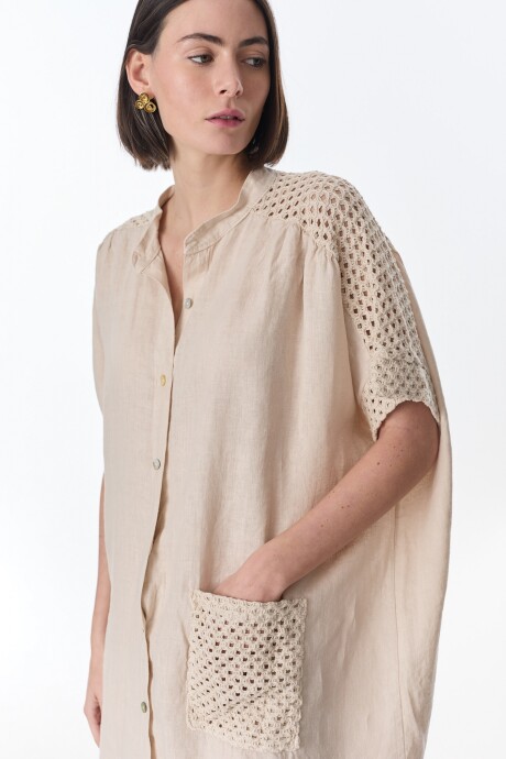 Vestido Camisero Ivy Beige
