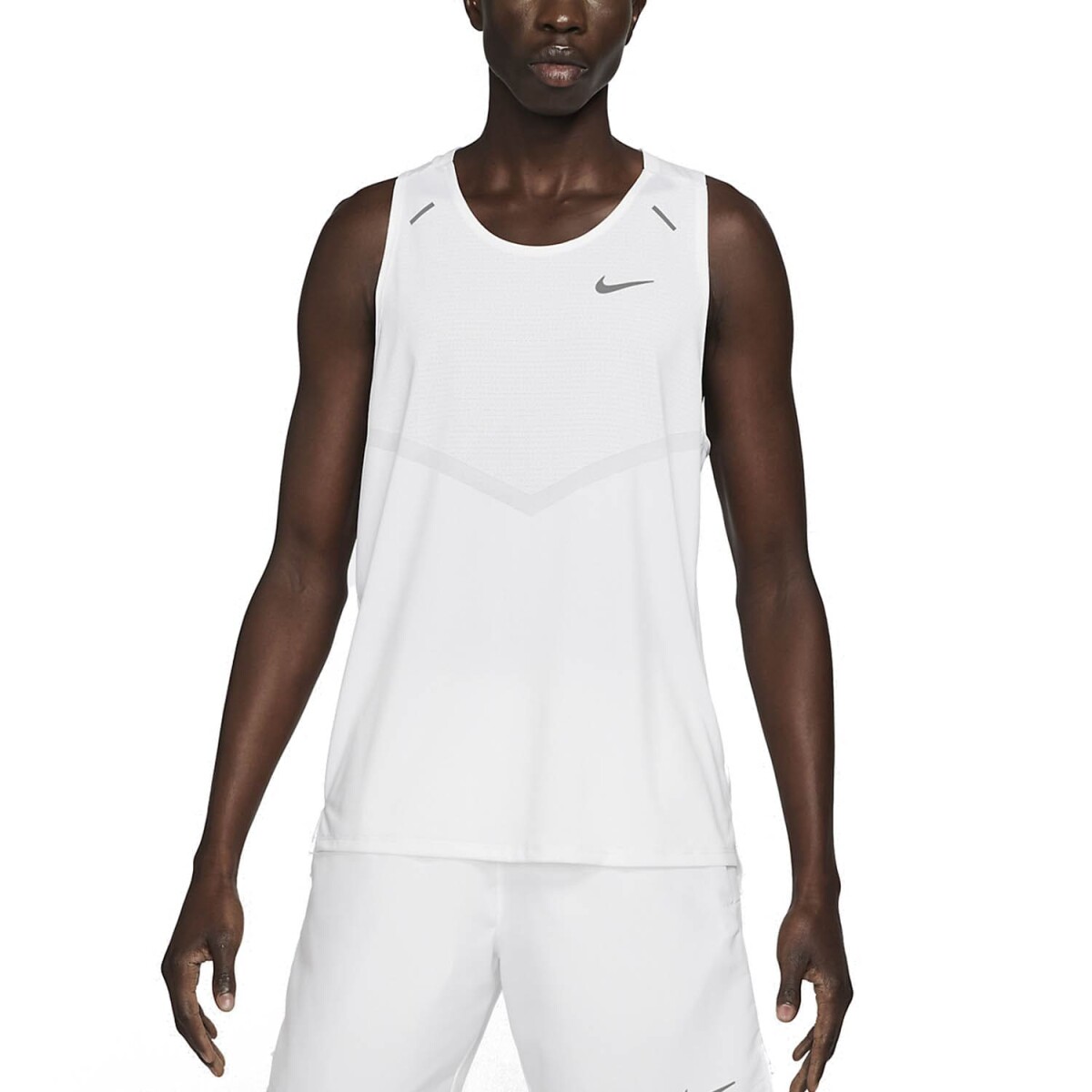 Musculosa Nike Running Hombre Df Rise 365 Tank White/(Reflective Silv) - S/C 