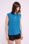 Musculosa estampada Azul