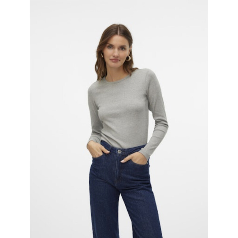 VMCHLOE LS LUREX SHORT TOP JRS CORE-20 1 Light Grey Mela/Detail SILVER