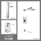 JUEGO COMPLETO DE GRIFERIA MONOCOMANDO DE BAÑO, INCLUYE LAVATORIO ALTO, BIDET Y DUCHA DE EMPOTRAR PALERMO AQUALIA 000