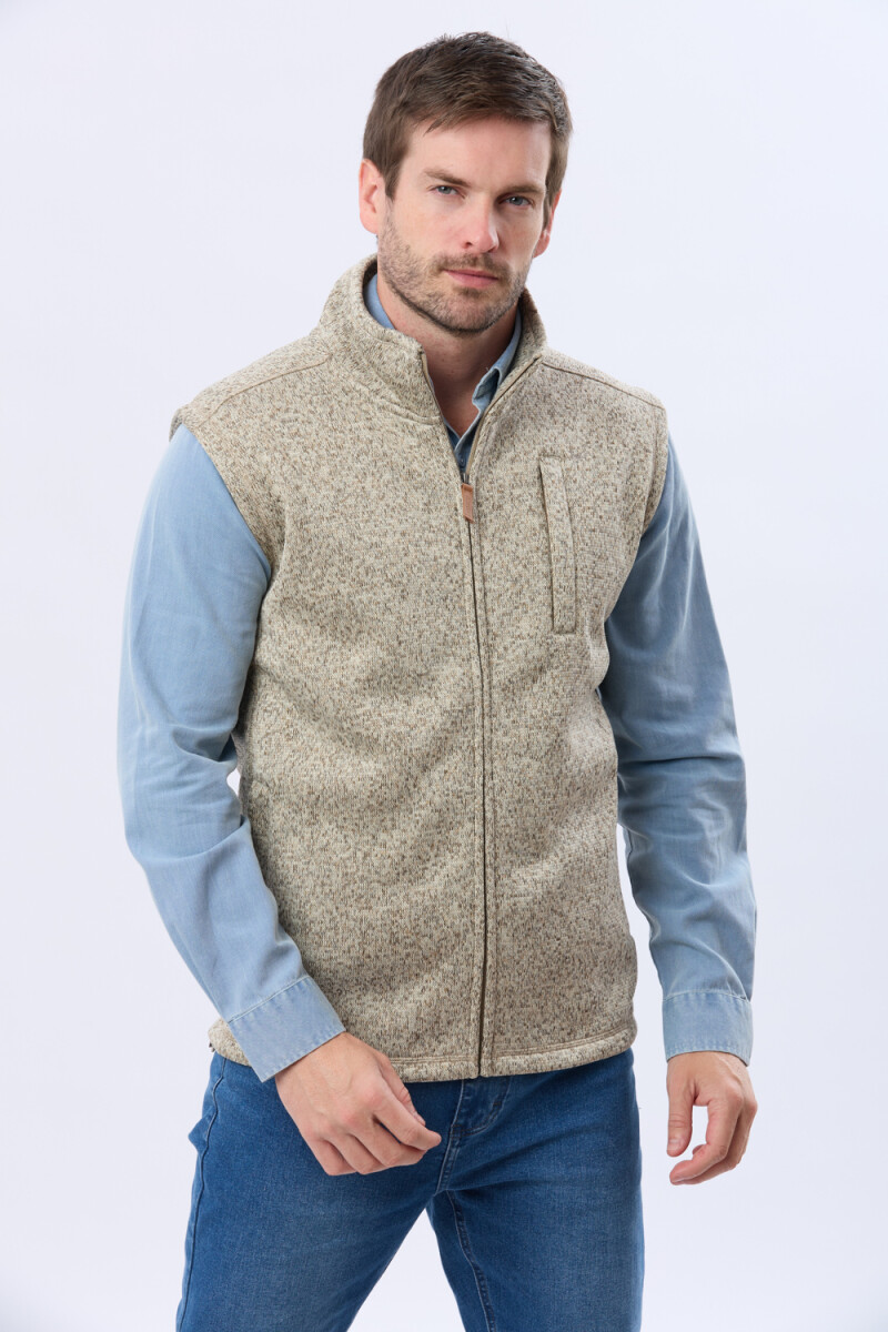 CHALECO FELPA ESPECIAL - Beige 