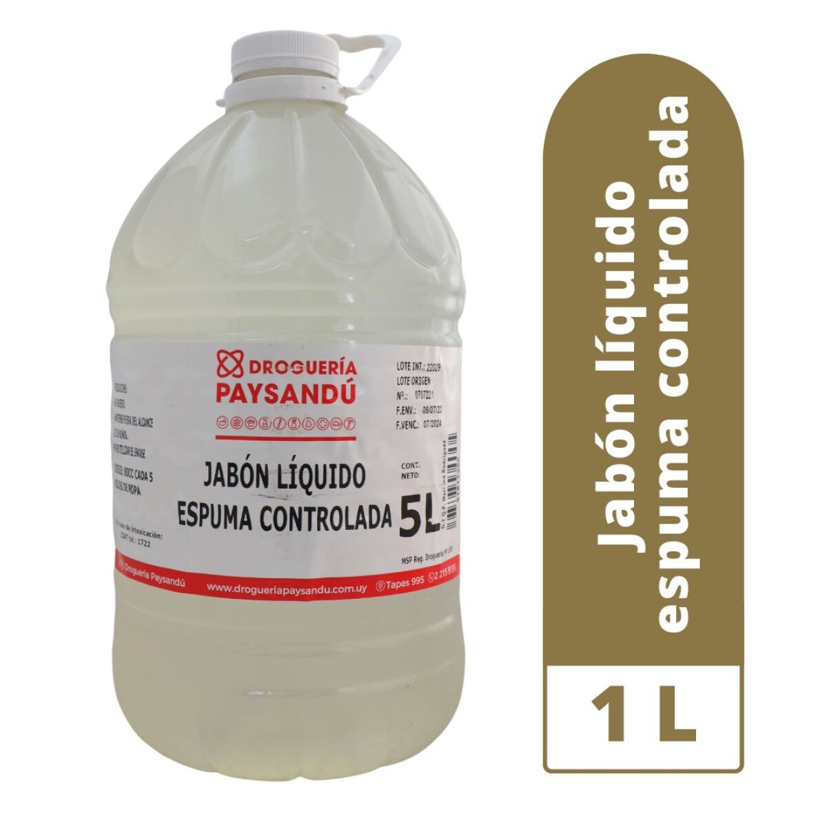 Jabón Líquido Espuma Controlada - 5 L 