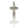 Dije Cruz Labrada-Plata 925 y Oro-Sin Piedra-CP5322 Sinpiedra