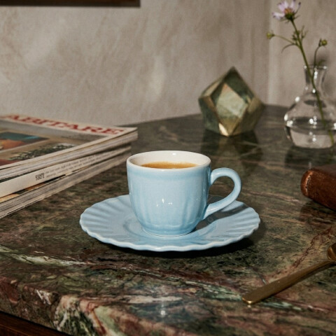 Taza cerámica Roma 90ml Celeste