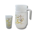 JARRA DE VIDRIO CON VASO SET x7 JARRA DE VIDRIO CON VASO SET x7