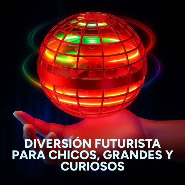 Bola Voladora Magica C/ Luces Spinner Drone Boomerang Color Rojo